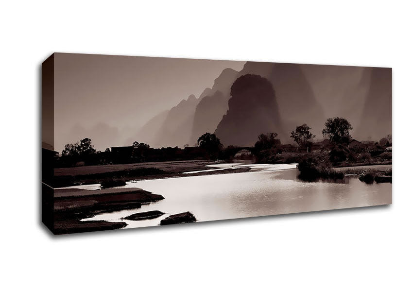 Picture of Brown Mountain Paradise Panoramic Canvas Wall Art