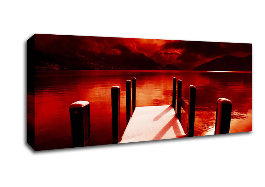 Picture of The Red Boardwalk River Panoramic Canvas Wall Art