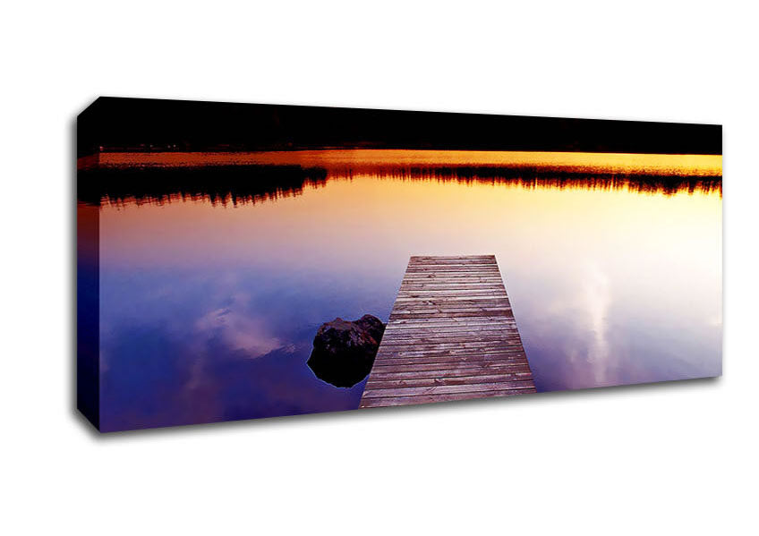 Picture of Scottish Boardwalk Calm Panoramic Canvas Wall Art