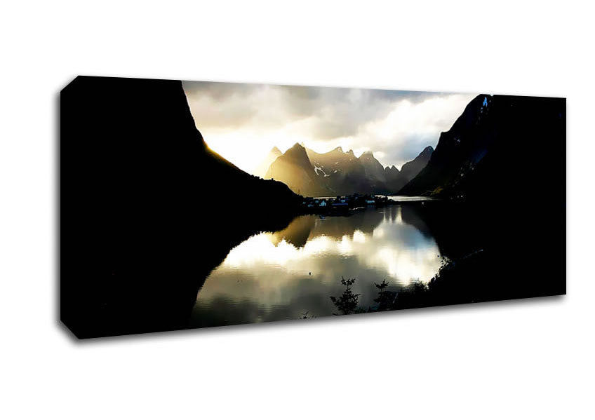 Picture of Mountain Reflections Panoramic Canvas Wall Art