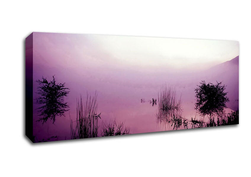 Picture of Lilac Pink Mist Panoramic Canvas Wall Art