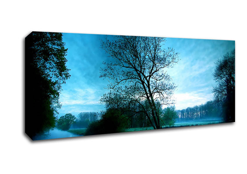 Picture of Stunning English Countryside Morning Panoramic Canvas Wall Art