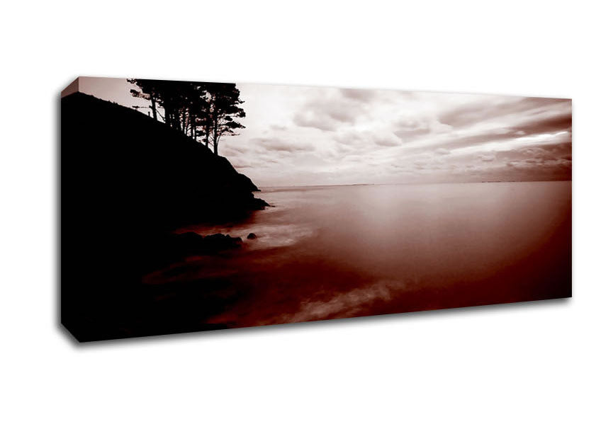 Picture of Chocolate Ocean Tree Tops Panoramic Canvas Wall Art