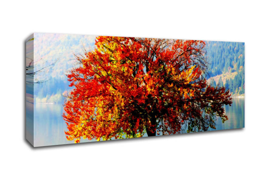 Picture of The Old Winter Tree In Autumn Panoramic Canvas Wall Art