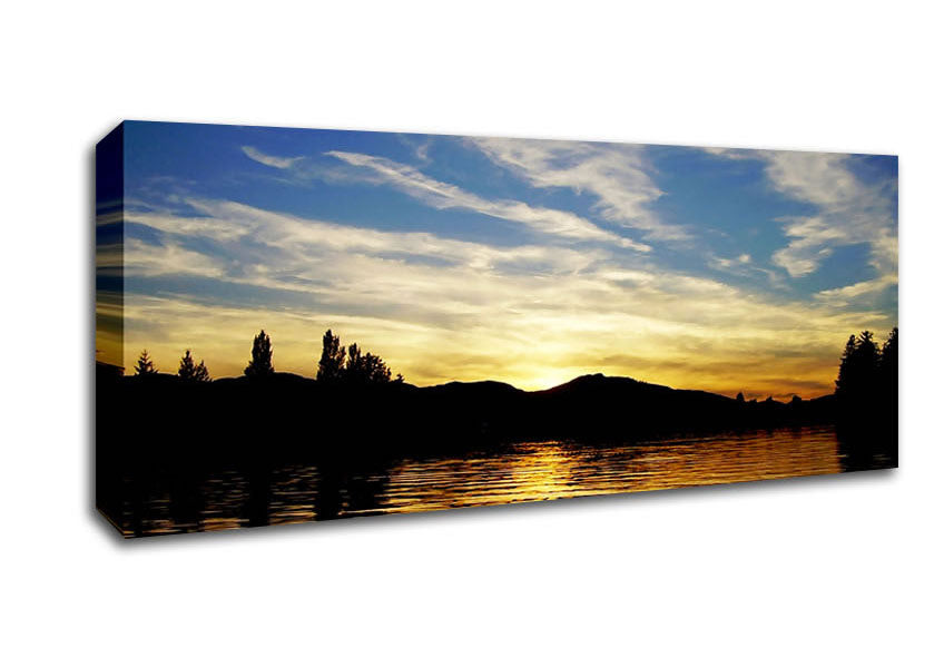 Picture of Sunrise Over The Mountain Panoramic Canvas Wall Art