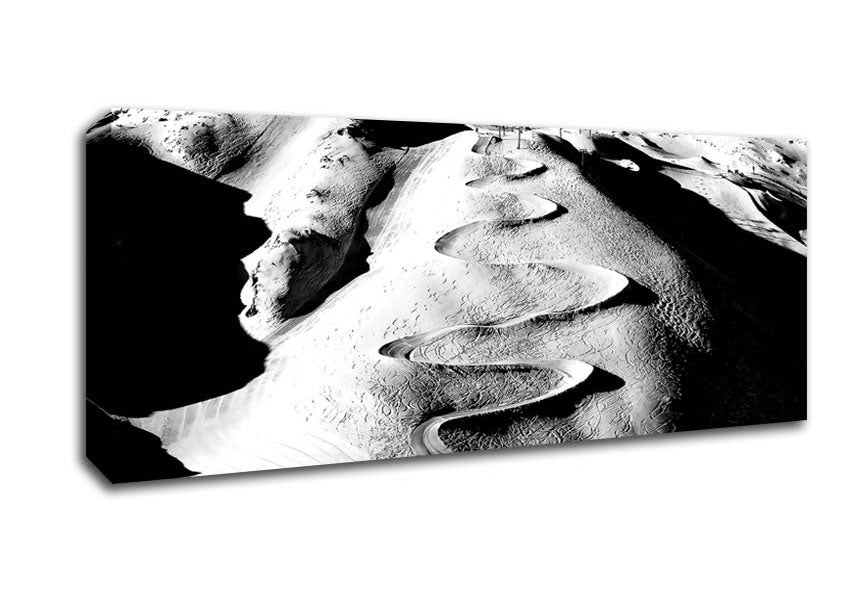 Picture of Les Deux Alpes B n W Panoramic Canvas Wall Art