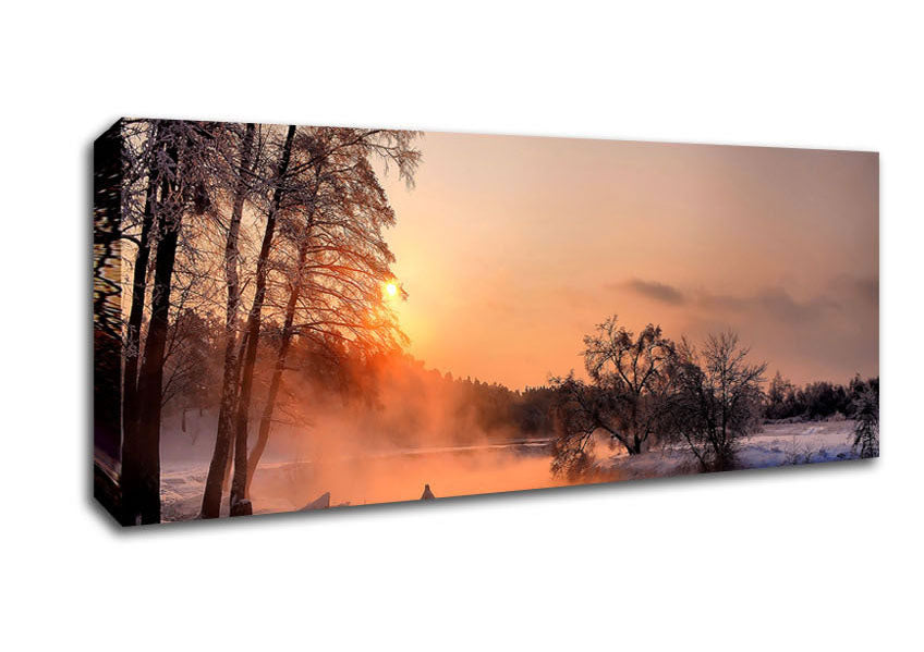 Picture of An Evening In December Panoramic Canvas Wall Art