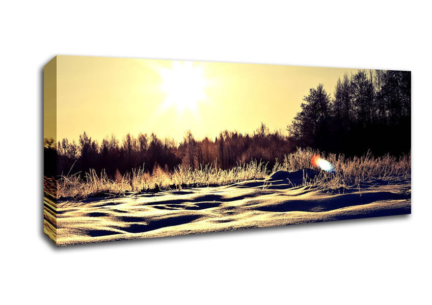 Picture of Sunny Snowy Day Panoramic Canvas Wall Art