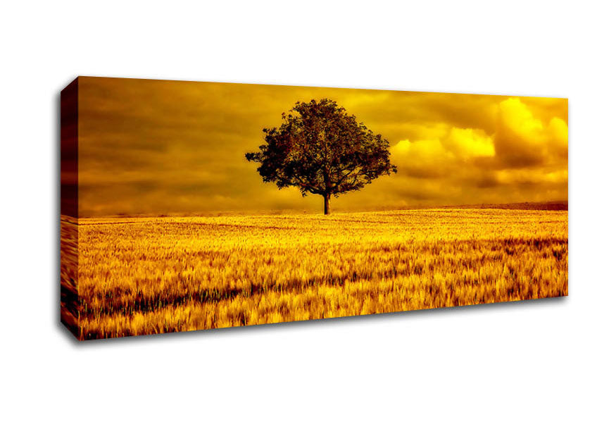 Picture of Gold Panoramic Canvas Wall Art