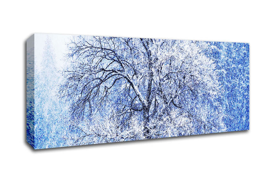 Picture of Snow Falling Panoramic Canvas Wall Art