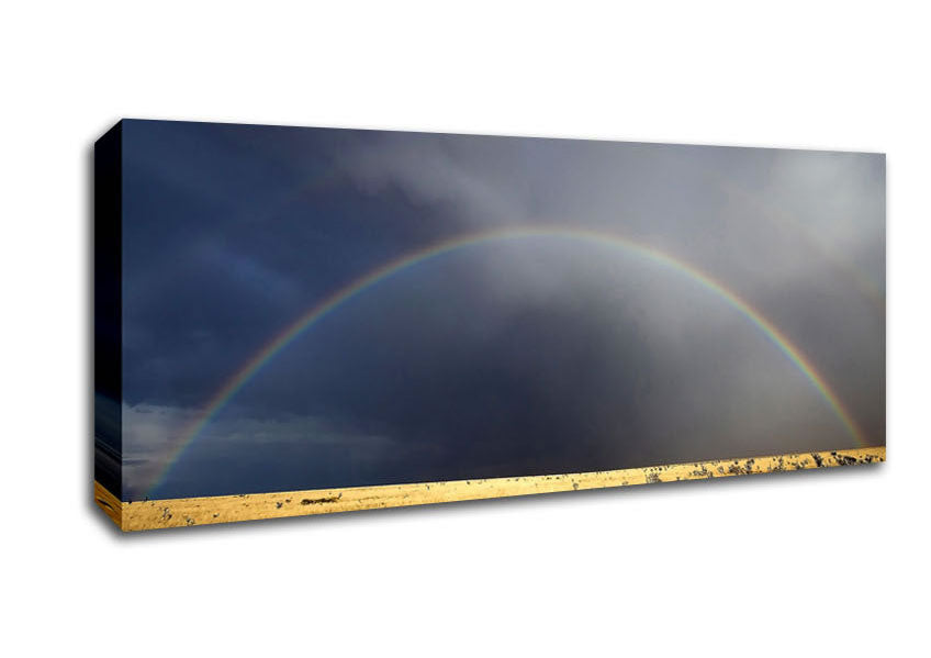 Picture of Desert Rainbow Panoramic Canvas Wall Art