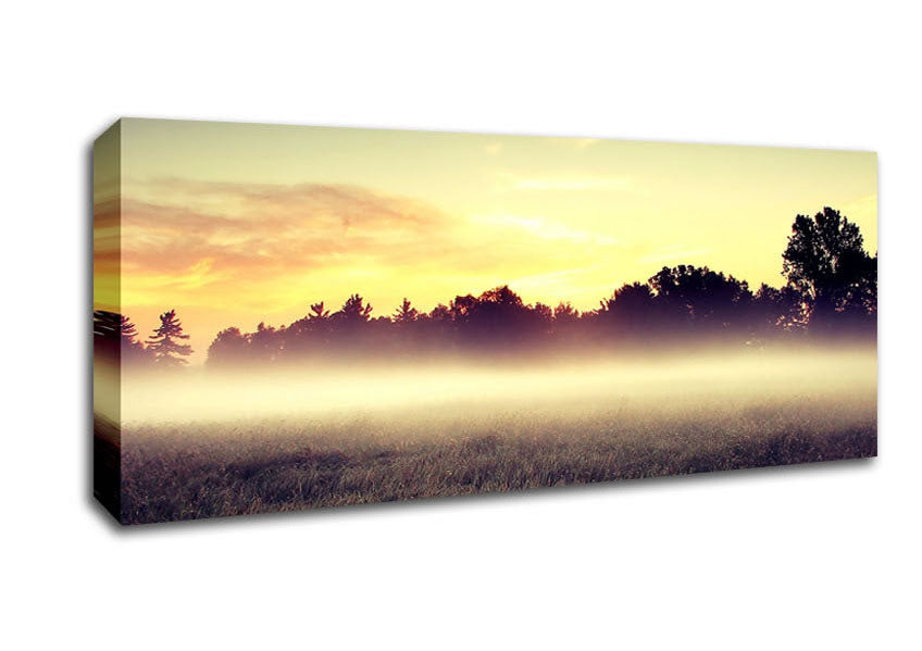 Picture of Morning Mist Panoramic Canvas Wall Art