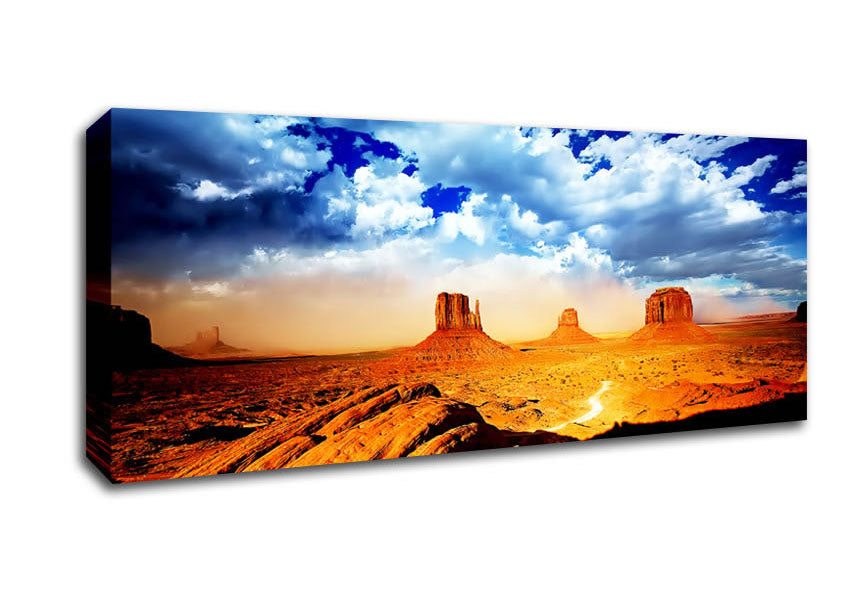 Picture of Monument Valley Skies Panoramic Canvas Wall Art