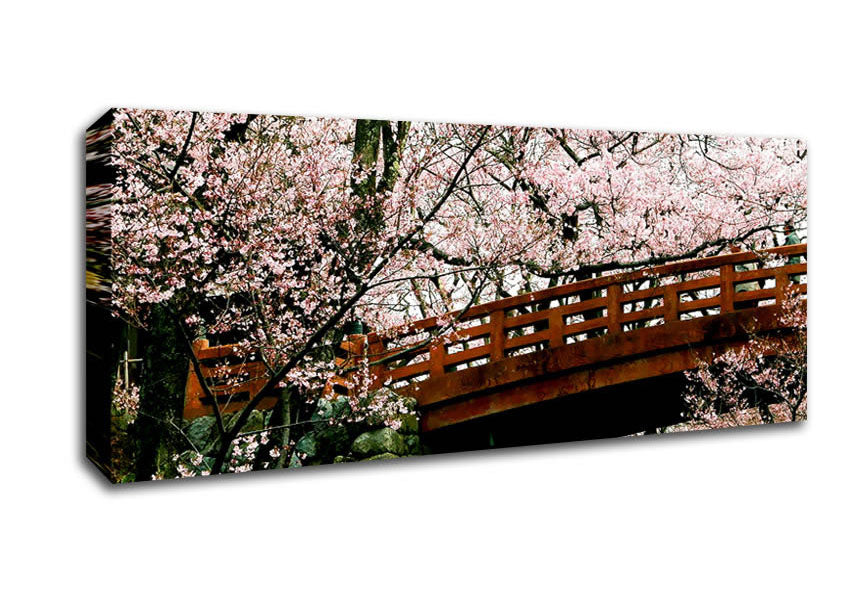 Picture of Cherry Blossom Bridge Panoramic Canvas Wall Art