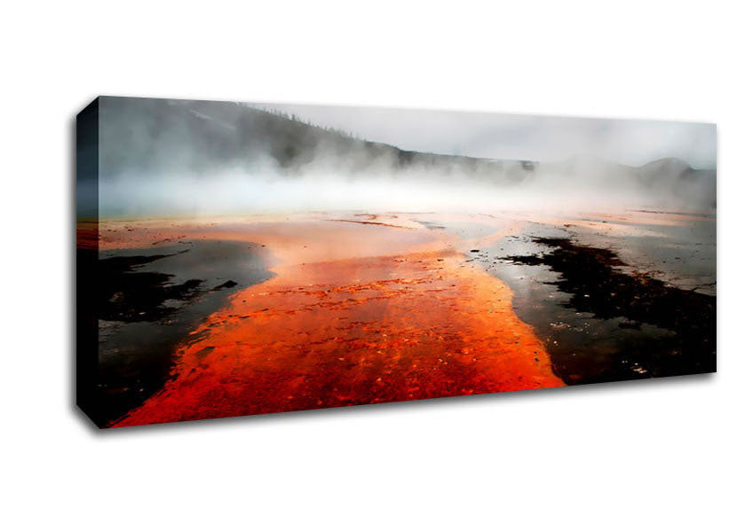 Picture of Red Lava Mist Panoramic Canvas Wall Art