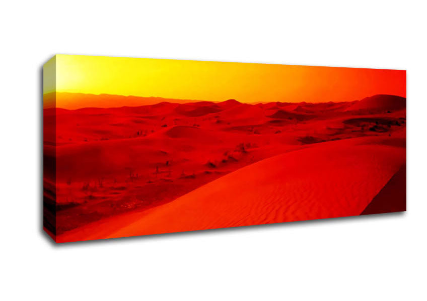 Picture of Stunning Orange Sun Blaze Ocean Panoramic Canvas Wall Art