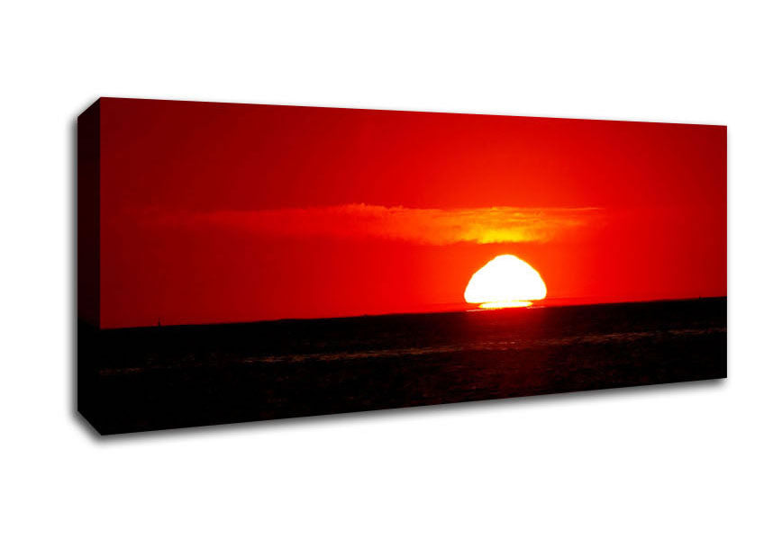 Picture of Red Ocean Glory Panoramic Canvas Wall Art