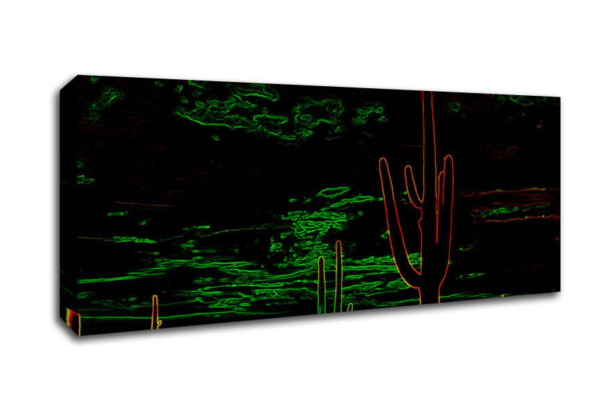 Picture of Cactus Panoramic Canvas Wall Art