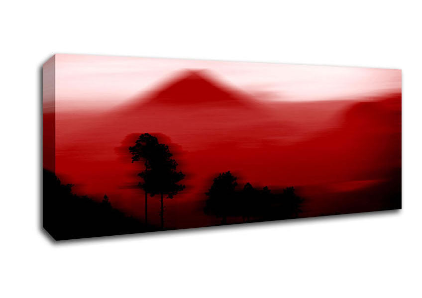 Picture of Red Pyramid Blur Panoramic Canvas Wall Art