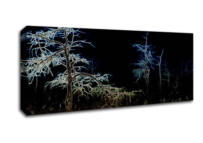 Picture of Abstract Neon Landscape 09 Panoramic Canvas Wall Art