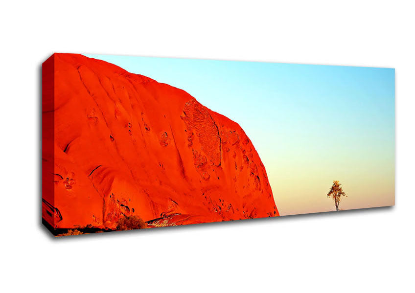 Picture of Ayres Rock Morning Glow Panoramic Canvas Wall Art