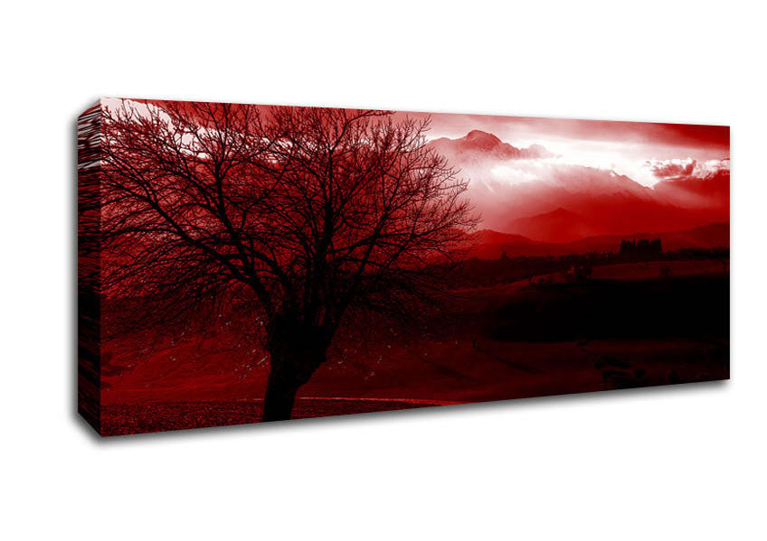 Picture of Yorkshire Dales Red Panoramic Canvas Wall Art