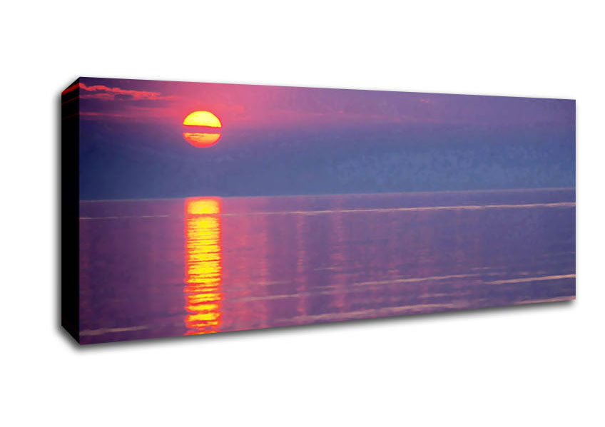 Picture of Sun Blaze Pink Panoramic Canvas Wall Art