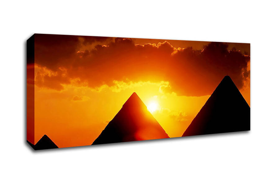 Picture of Pyramid Sunrise Panoramic Canvas Wall Art