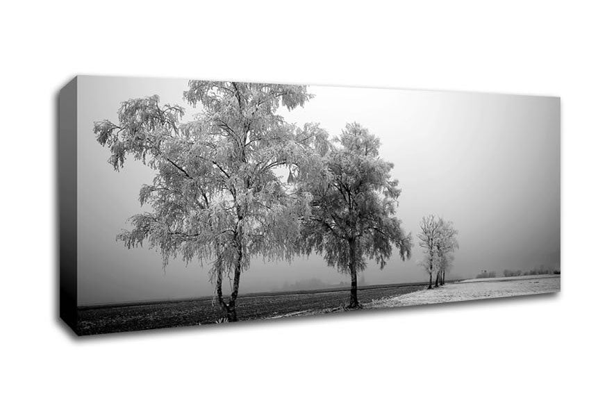 Picture of Winter Parade B n W Panoramic Canvas Wall Art