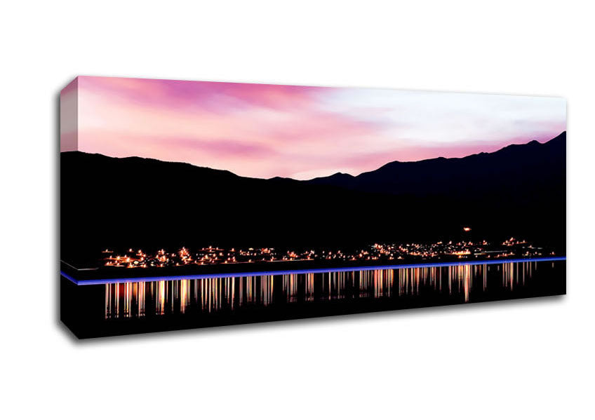 Picture of Pink Nightfall Panoramic Canvas Wall Art