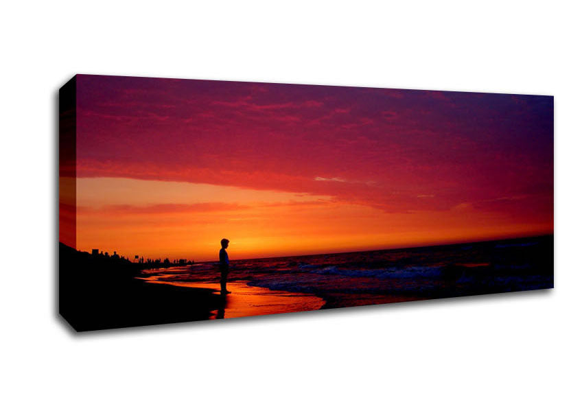 Picture of Red River Flows Panoramic Canvas Wall Art