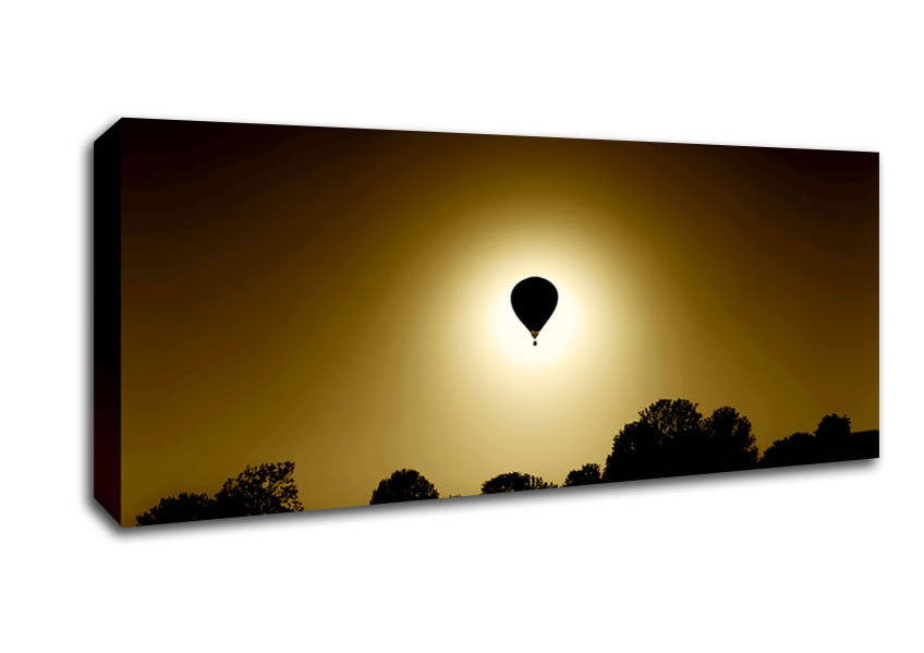 Picture of Golden Hotair Balloon Panoramic Canvas Wall Art