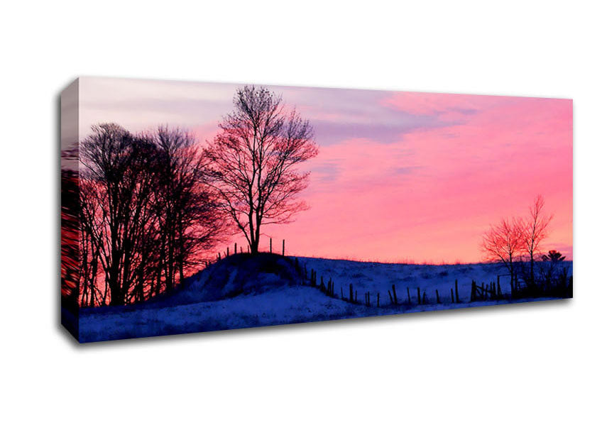 Picture of Yorkshire Dales Serene Winter Panoramic Canvas Wall Art