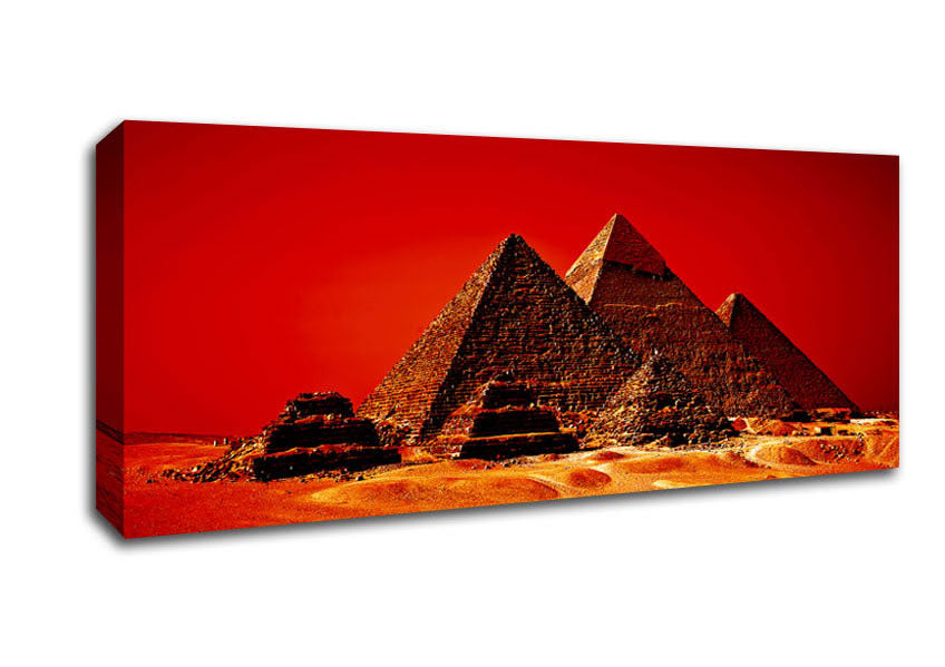 Picture of Red Pyramids Panoramic Canvas Wall Art