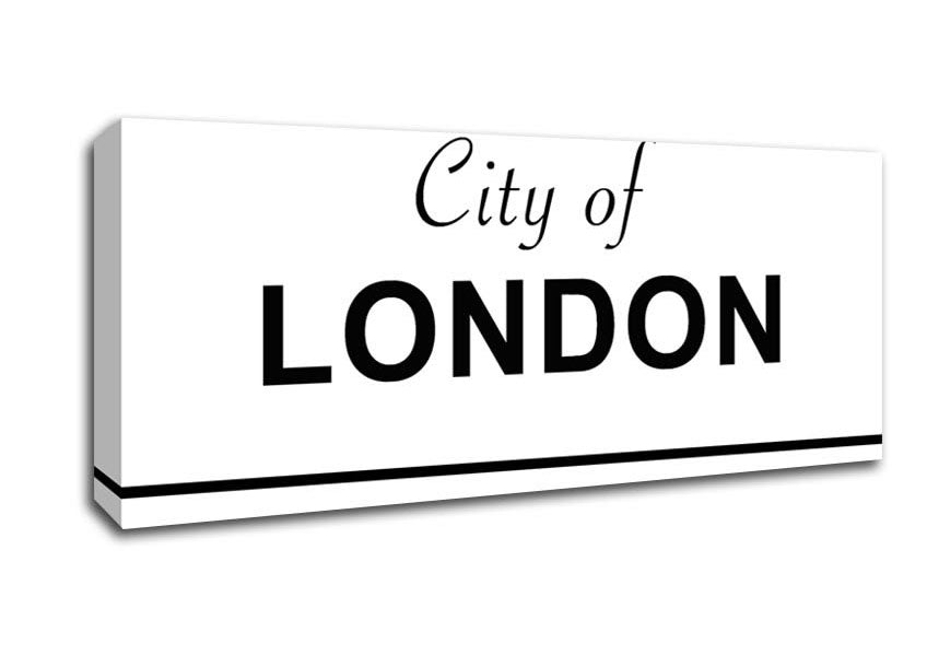 Picture of City Of London Signs Panoramic Canvas Wall Art