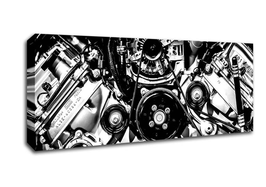 Picture of Big Block Engine Panoramic Canvas Wall Art