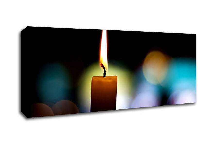 Picture of Candle Flame Panoramic Canvas Wall Art