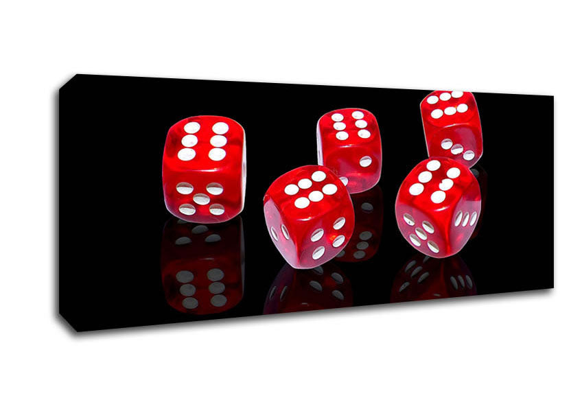 Picture of All Sixes Dice Panoramic Canvas Wall Art