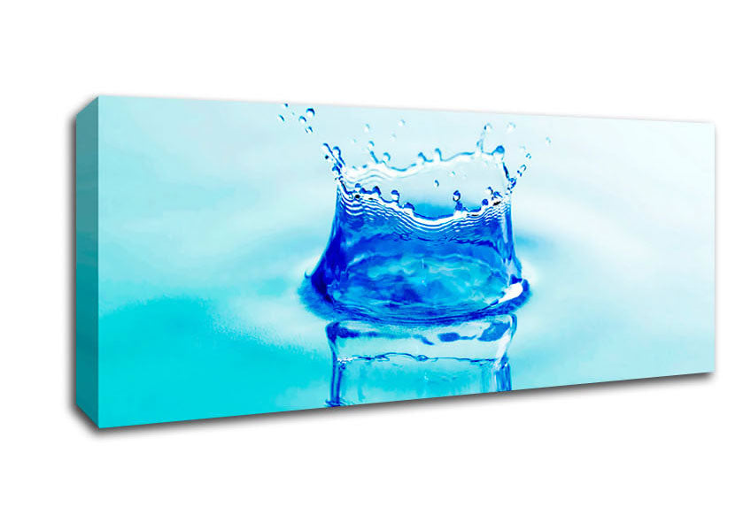 Picture of Aqua Splash Panoramic Canvas Wall Art