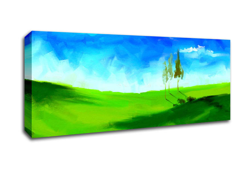 Picture of Beyond The Hills Panoramic Canvas Wall Art