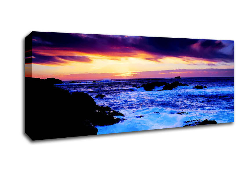 Picture of The Oceans Ebb Panoramic Canvas Wall Art