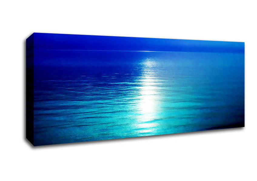 Picture of Serenity Blue Panoramic Canvas Wall Art