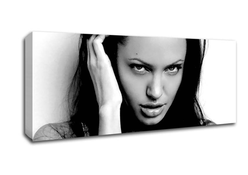 Picture of Angelina Jolie Sexy Eyes Panoramic Canvas Wall Art