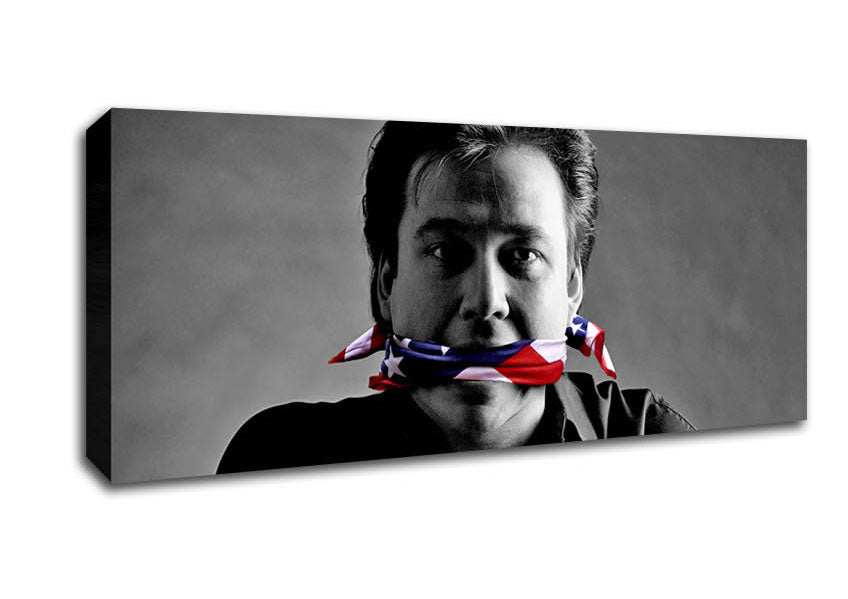 Picture of Bill Hicks Flag Gag Panoramic Canvas Wall Art