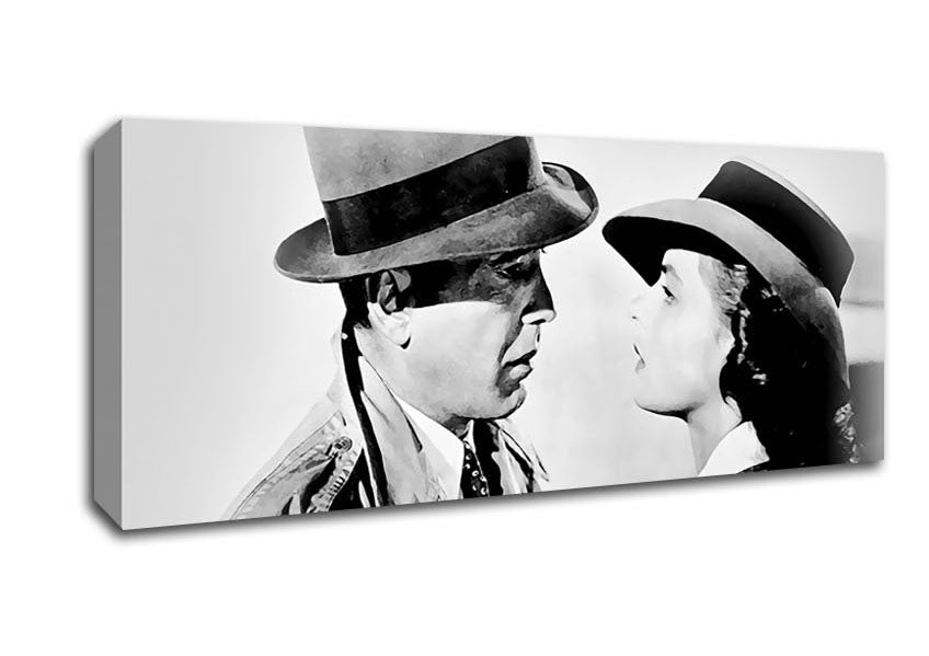 Picture of Casablanca The Look B n W Panoramic Canvas Wall Art