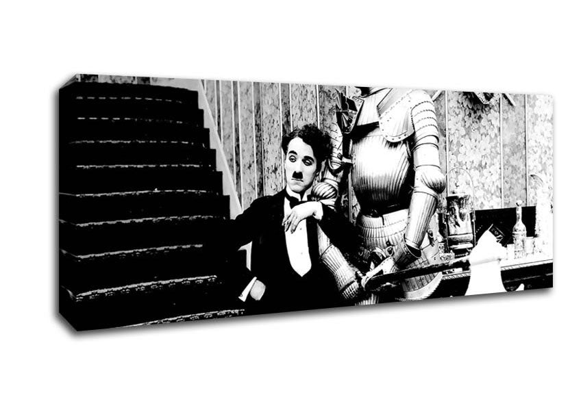 Picture of Charlie Chaplin 2 Panoramic Canvas Wall Art