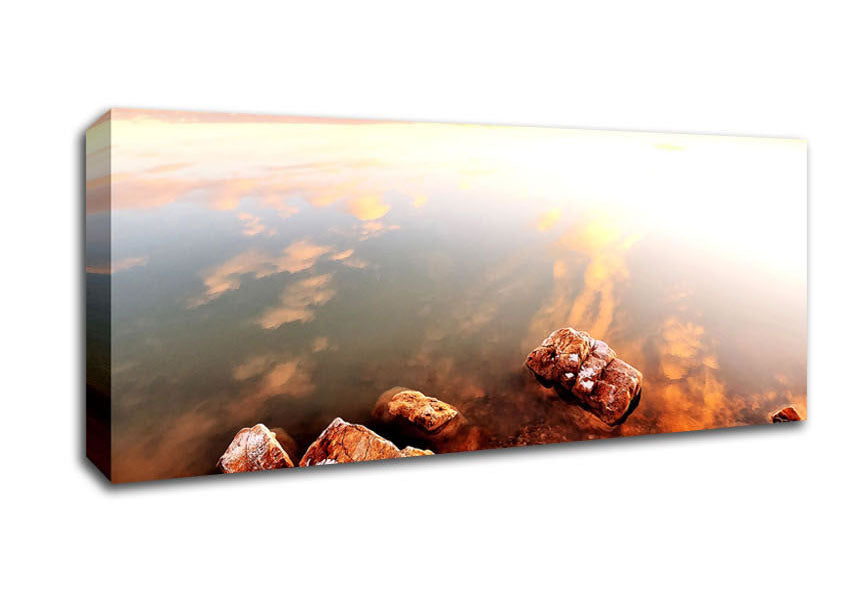 Picture of Calm Lake Wonder Panoramic Canvas Wall Art