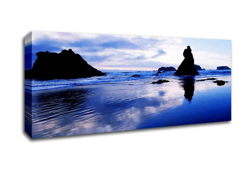 Picture of Blue Calm Panoramic Canvas Wall Art