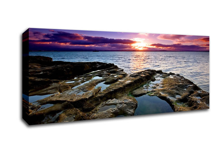 Picture of Auckland Sunset Panoramic Canvas Wall Art