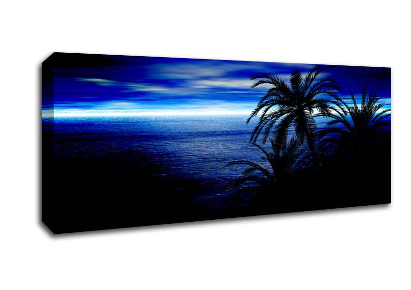 Picture of Blue Horizon Nights Panoramic Canvas Wall Art